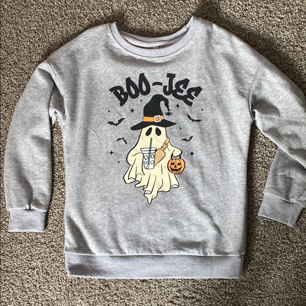 Gray Boo-Jee Halloween Sweatshirt